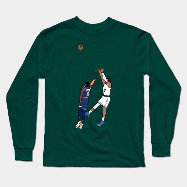 Jayson Tatum Game Winner Vs. New York Long Sleeve T-Shirt by rattraptees